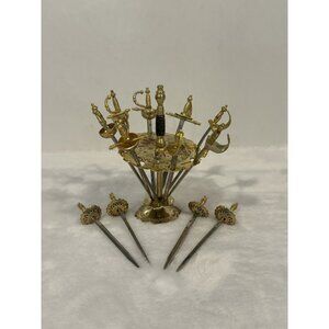 Vintage Cocktail Swords Toothpick‎ Stand With Swords